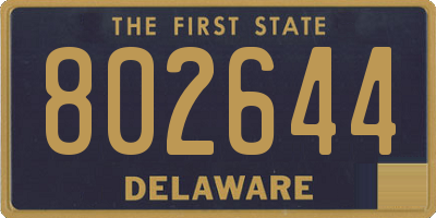 DE license plate 802644