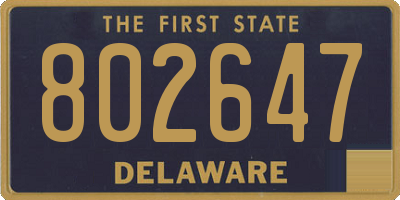 DE license plate 802647