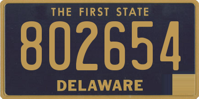 DE license plate 802654