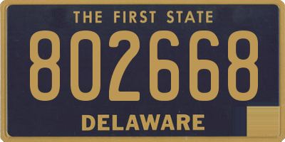DE license plate 802668