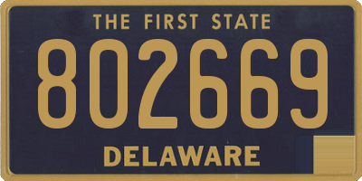 DE license plate 802669