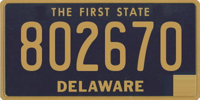 DE license plate 802670