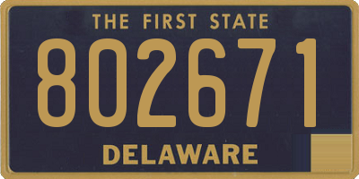 DE license plate 802671