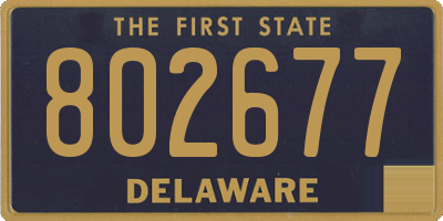 DE license plate 802677