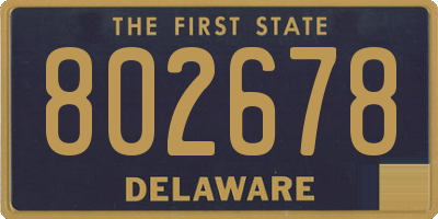 DE license plate 802678