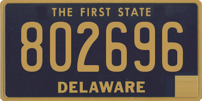 DE license plate 802696