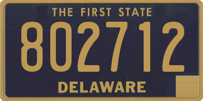 DE license plate 802712