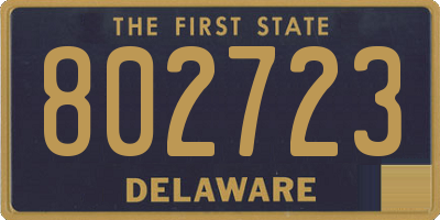DE license plate 802723