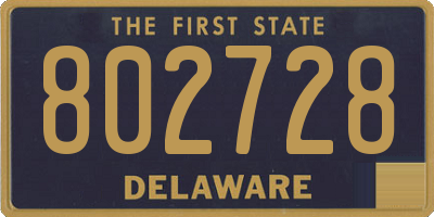 DE license plate 802728