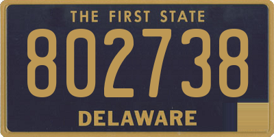 DE license plate 802738