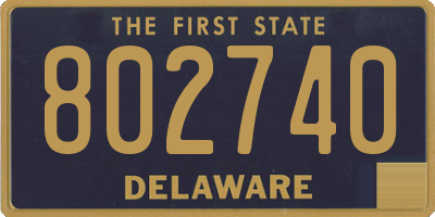 DE license plate 802740