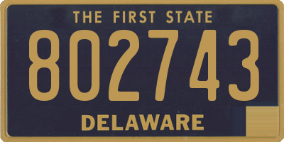 DE license plate 802743