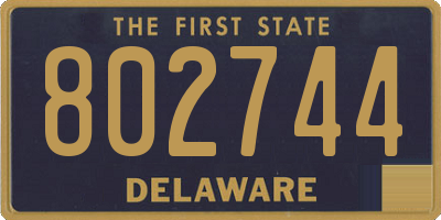 DE license plate 802744