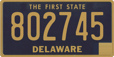 DE license plate 802745