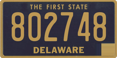 DE license plate 802748