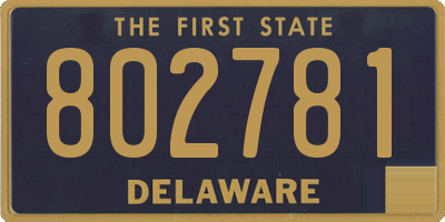 DE license plate 802781