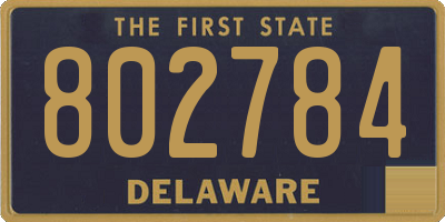 DE license plate 802784
