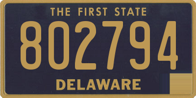 DE license plate 802794