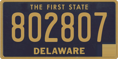 DE license plate 802807