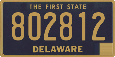 DE license plate 802812