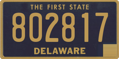 DE license plate 802817