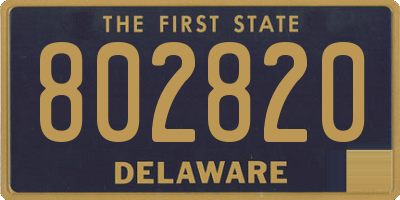 DE license plate 802820