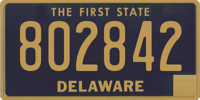DE license plate 802842