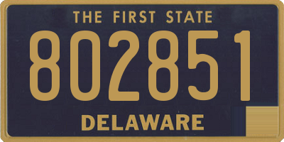 DE license plate 802851