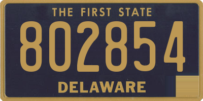 DE license plate 802854