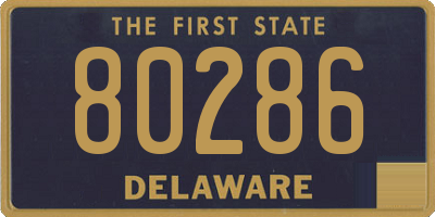 DE license plate 80286