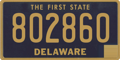 DE license plate 802860