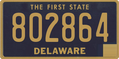DE license plate 802864