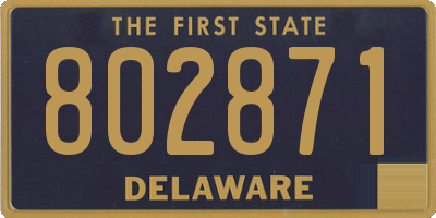 DE license plate 802871