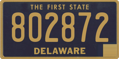DE license plate 802872