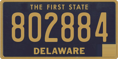 DE license plate 802884