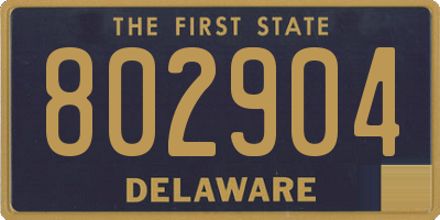 DE license plate 802904