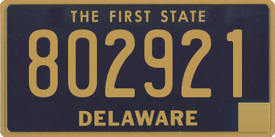 DE license plate 802921