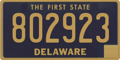 DE license plate 802923