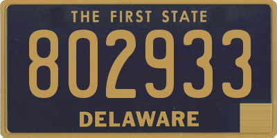 DE license plate 802933