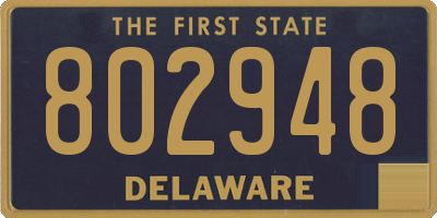 DE license plate 802948