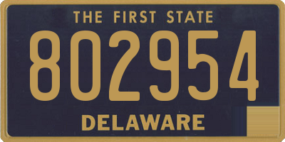 DE license plate 802954