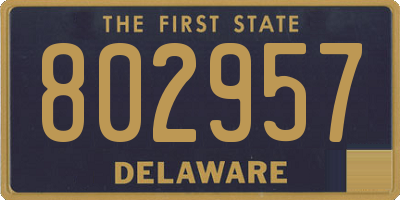 DE license plate 802957
