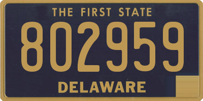 DE license plate 802959