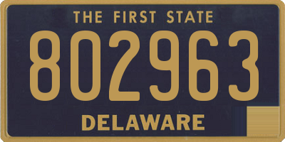 DE license plate 802963
