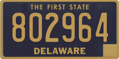 DE license plate 802964