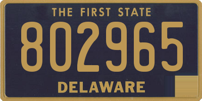 DE license plate 802965