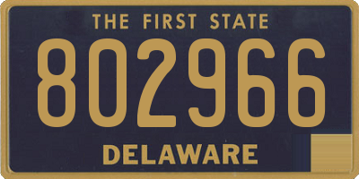 DE license plate 802966