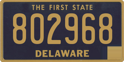 DE license plate 802968