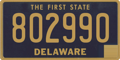 DE license plate 802990