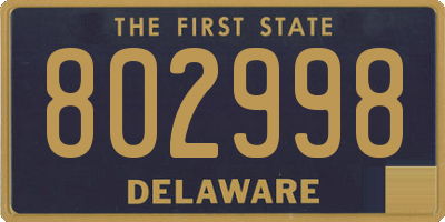 DE license plate 802998
